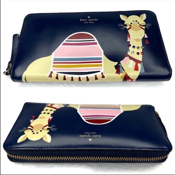 Kate Spade Camel Spice Things Up Blue Wallet - Picture 2 of 4
